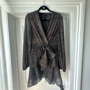 C/MEO Collective Black and Brown Mini Dress